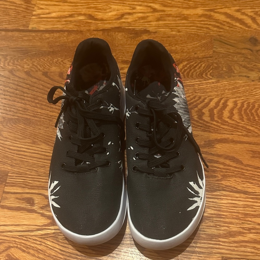 NOBULL Black and Red Floral Sneakers